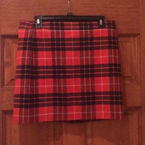 JCrew plaid skirt